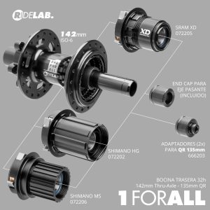 BOCINA TRASERA 1forAll 12x142mm