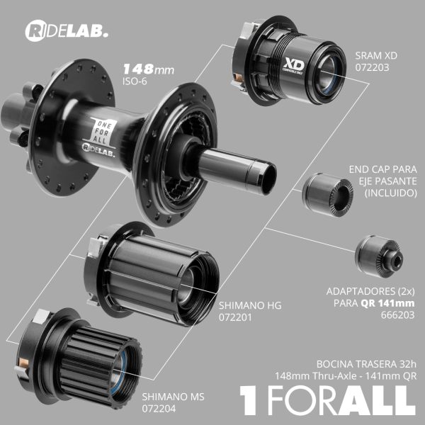 BOCINA TRASERA 1forAll 12x148mm